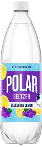 Polar Seltzer Blueberry Lemon 1L Bottle