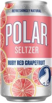 Polar Seltzer Ruby Red Grapefruit 12oz can