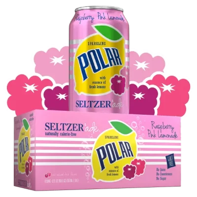 RaspberryPolar Seltzer Pink Apple Lemon